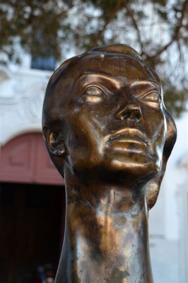   Cabeza de un Hombre - Escultura Bronce de la Vida Nigeriana!