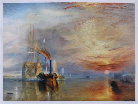 The Fighting Temeraire tugged by a golden sunset and enveloped in ethereal mist!